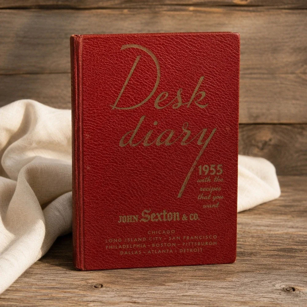 Vtg 1955 John Sexton & Co Desk Diary Cookbook 34th Edition Restaurant Ephemera